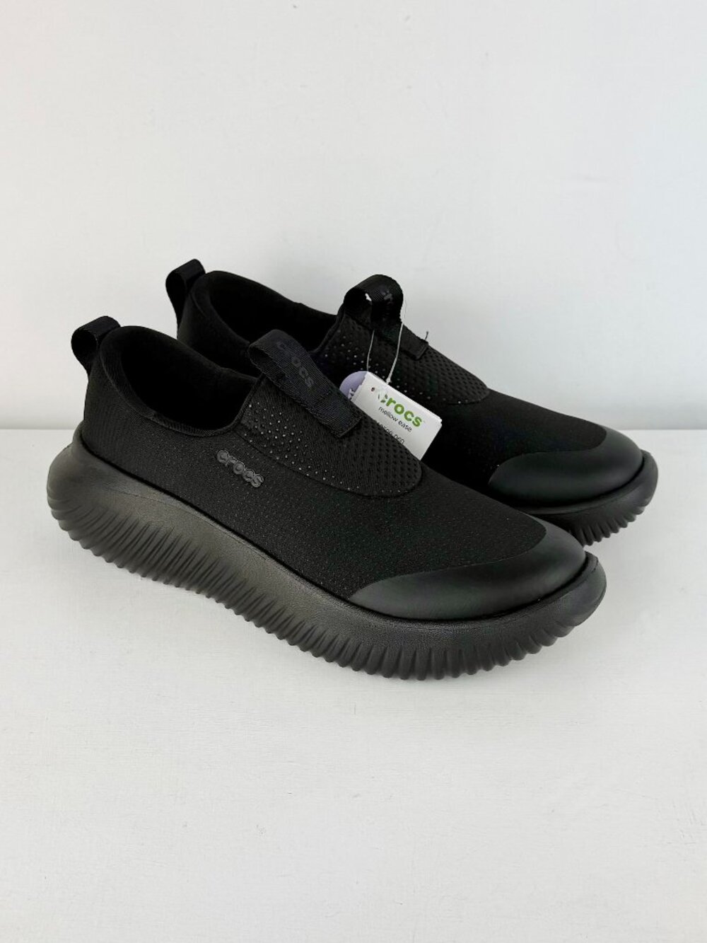Men's 10, Women's 12 - Crocs Mellow Ease Slip-On Sneakers - Black
